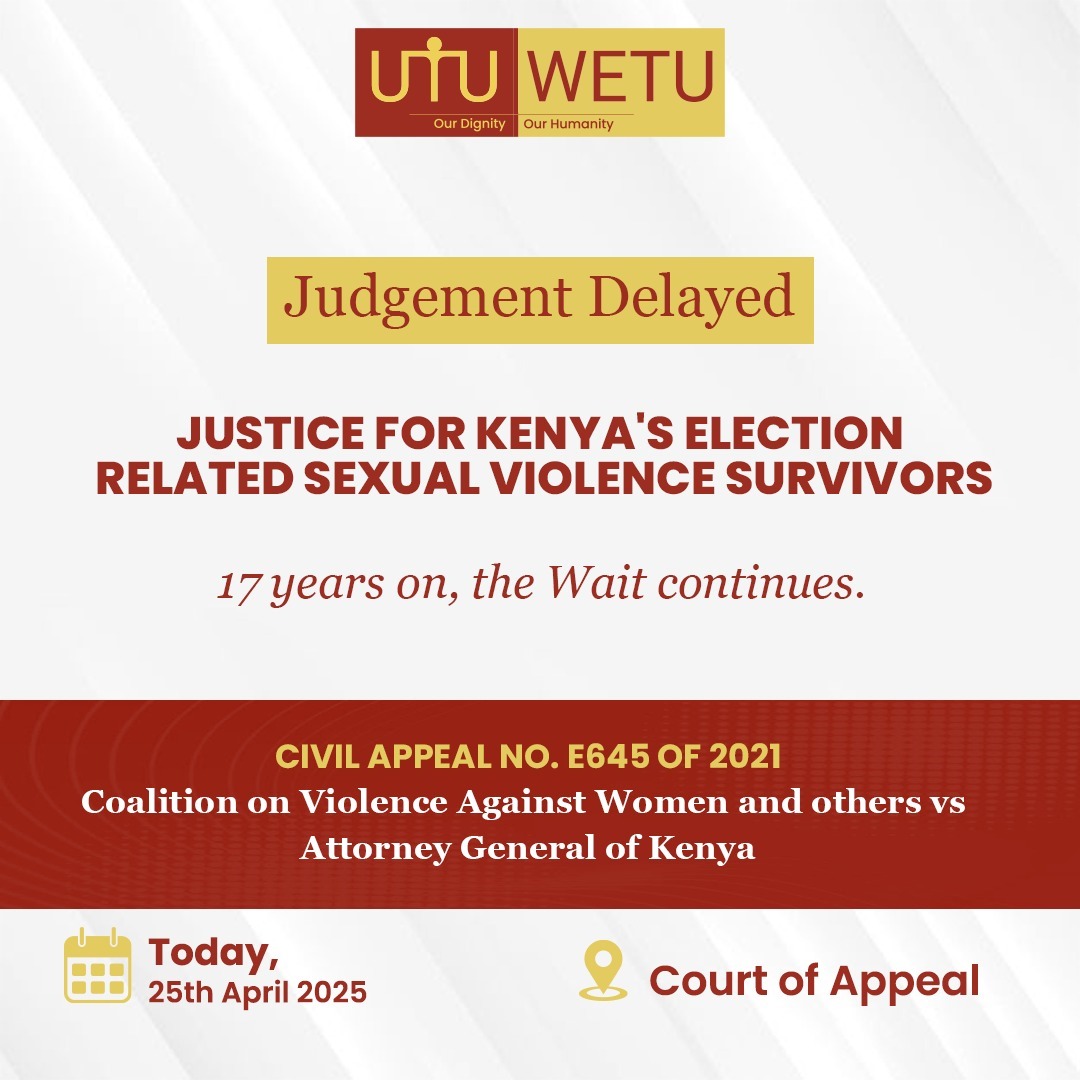 PEV Sexual Violence Appeal Judgment delayed yet again!